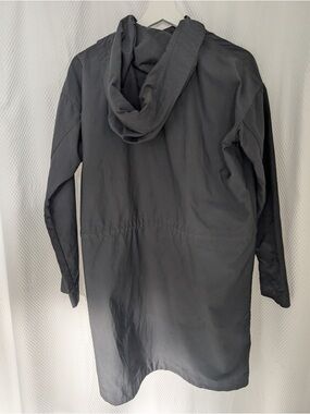 Lightweight Hooded Long Jacket - Black